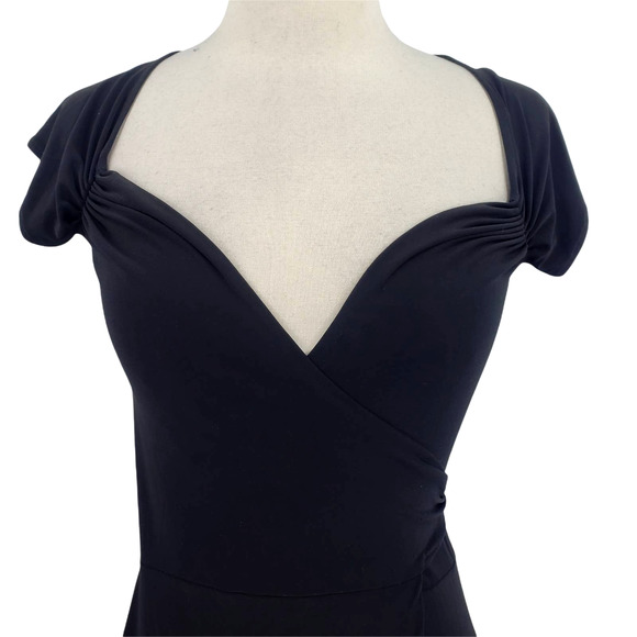 Norma Kamali Black Jersey Wrap Dress Size XS - Picture 9 of 10